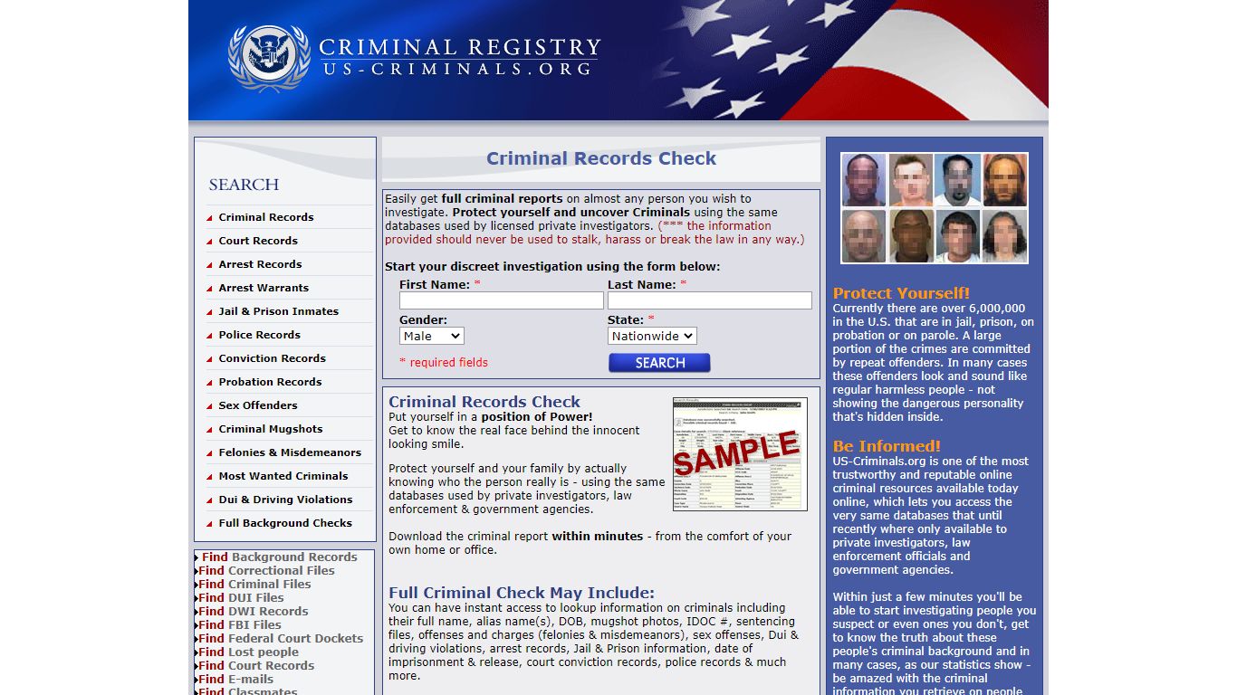 U.S. Criminal Records - US-Criminals.org